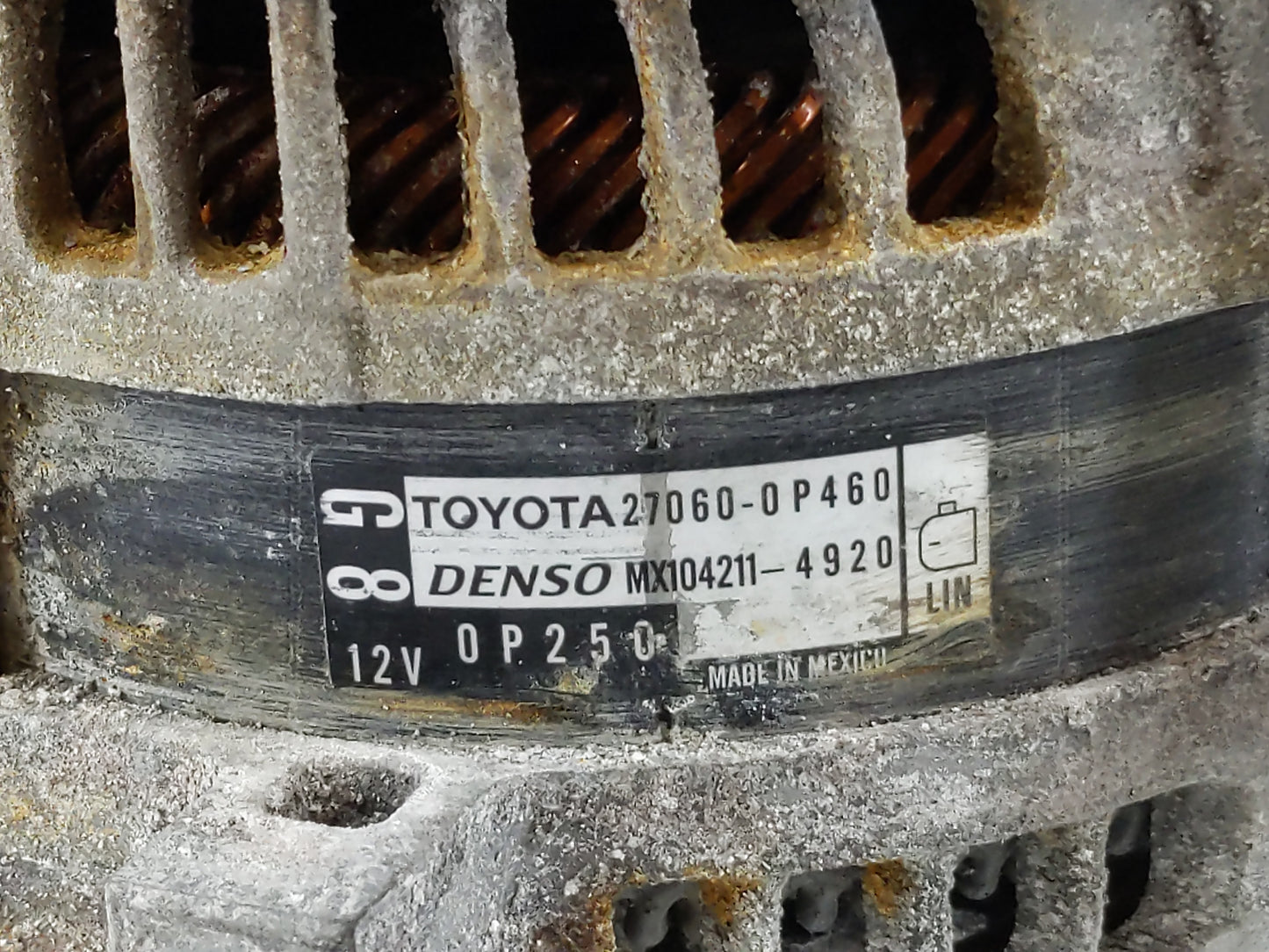 2016-2022 Toyota Tacoma Alternator Replacement Generator Charging Assembly Engine OEM P/N:27060-0P460 Fits OEM Used Auto Par