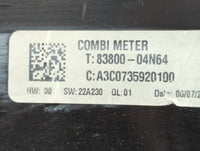 2022 Toyota Tacoma Instrument Cluster Speedometer Gauges P/N:83800-04N64 Fits OEM Used Auto Parts - Oemusedautoparts1.com