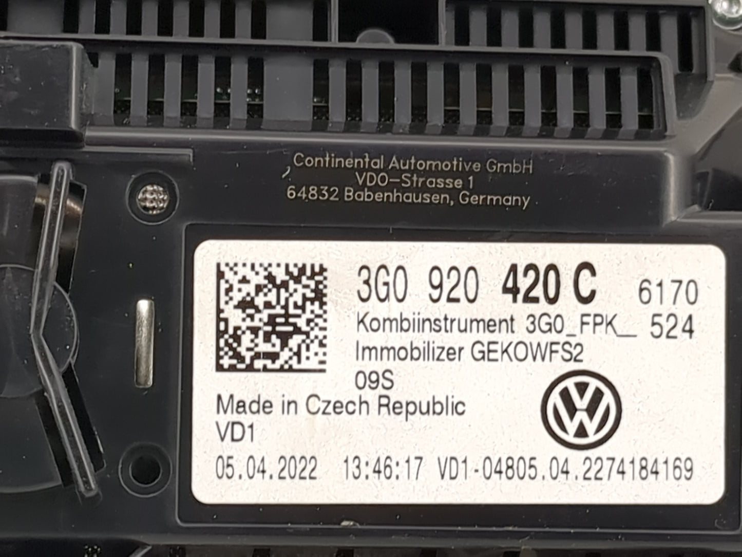 2022 Volkswagen Arteon Instrument Cluster Speedometer Gauges P/N:3G0920420C A2C19489500 Miles: Fits OEM Used Auto Parts - Oe
