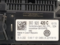 2022 Volkswagen Arteon Instrument Cluster Speedometer Gauges P/N:3G0920420C A2C19489500 Miles: Fits OEM Used Auto Parts - Oe