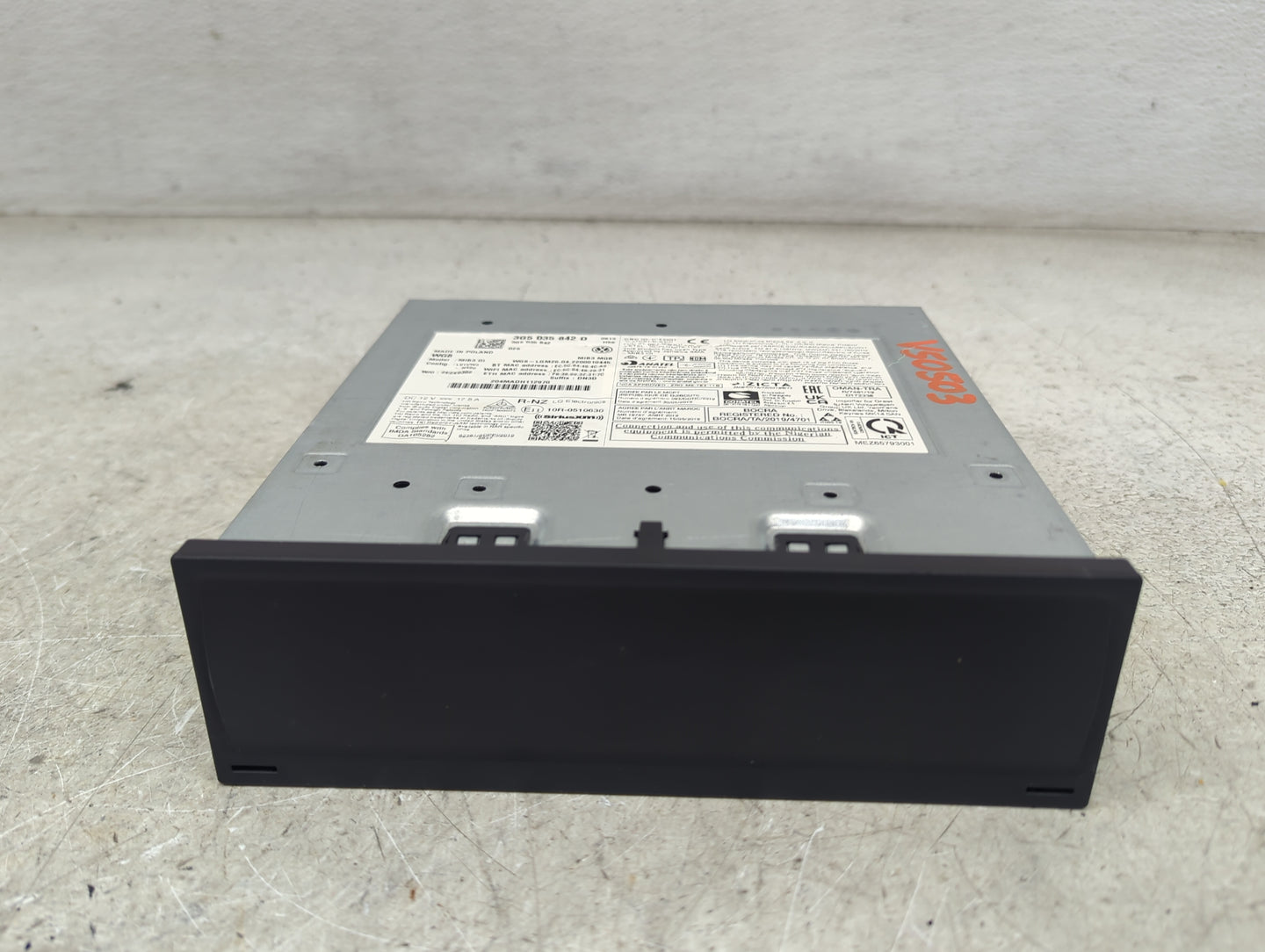 2022 Volkswagen Arteon Radio AM FM Cd Player Receiver Replacement P/N:3G5 035 842 D 3G5 035 842 Fits Fits 2021 OEM Used Auto