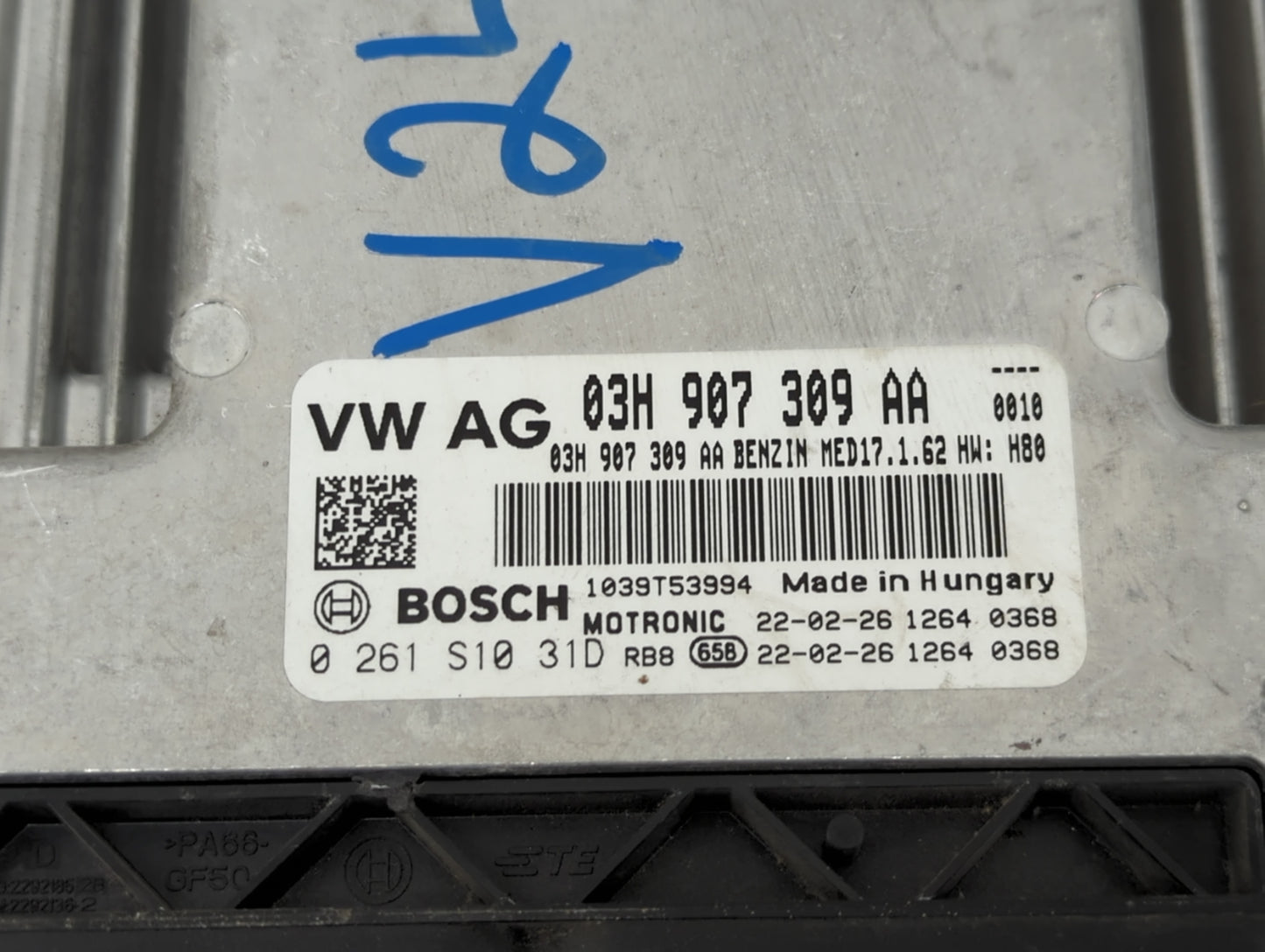 2018-2022 Volkswagen Atlas PCM Engine Control Computer ECU ECM PCU OEM P/N:0 261 S10 31D 03H 907 309 AA Fits OEM Used Auto P
