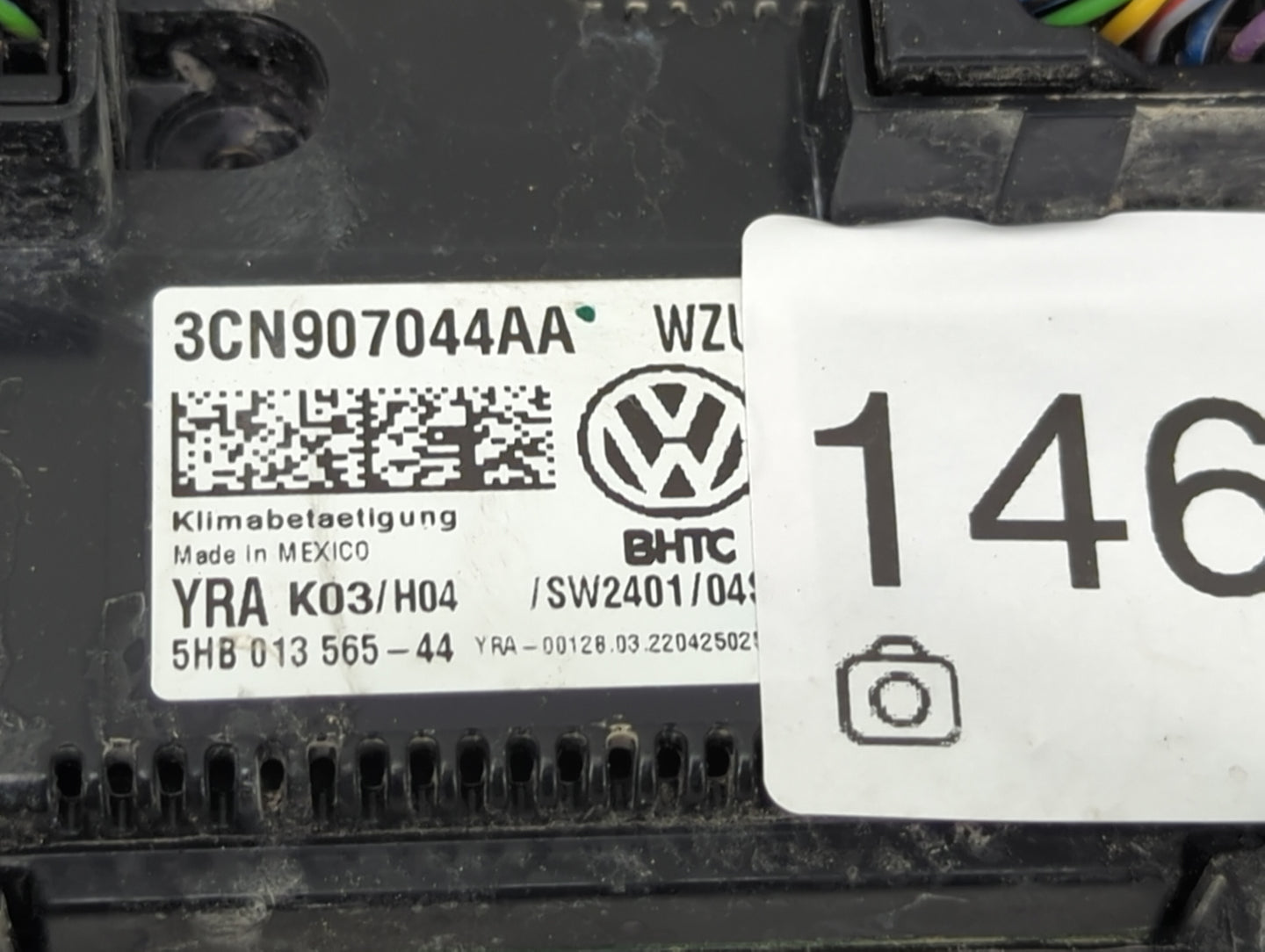 2022 Volkswagen Atlas Climate Control Module Temperature AC/Heater Replacement P/N:3CN907044AA 5HB01356544 Fits OEM Used Aut