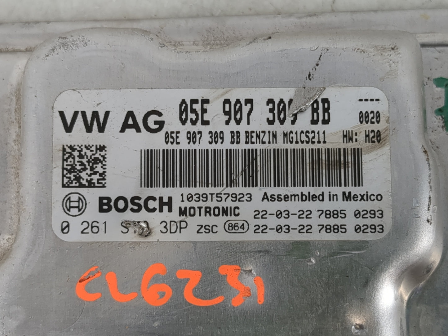 2022 Volkswagen Jetta PCM Engine Control Computer ECU ECM PCU OEM P/N:05E 907 309 BB Fits OEM Used Auto Parts - Oemusedautop