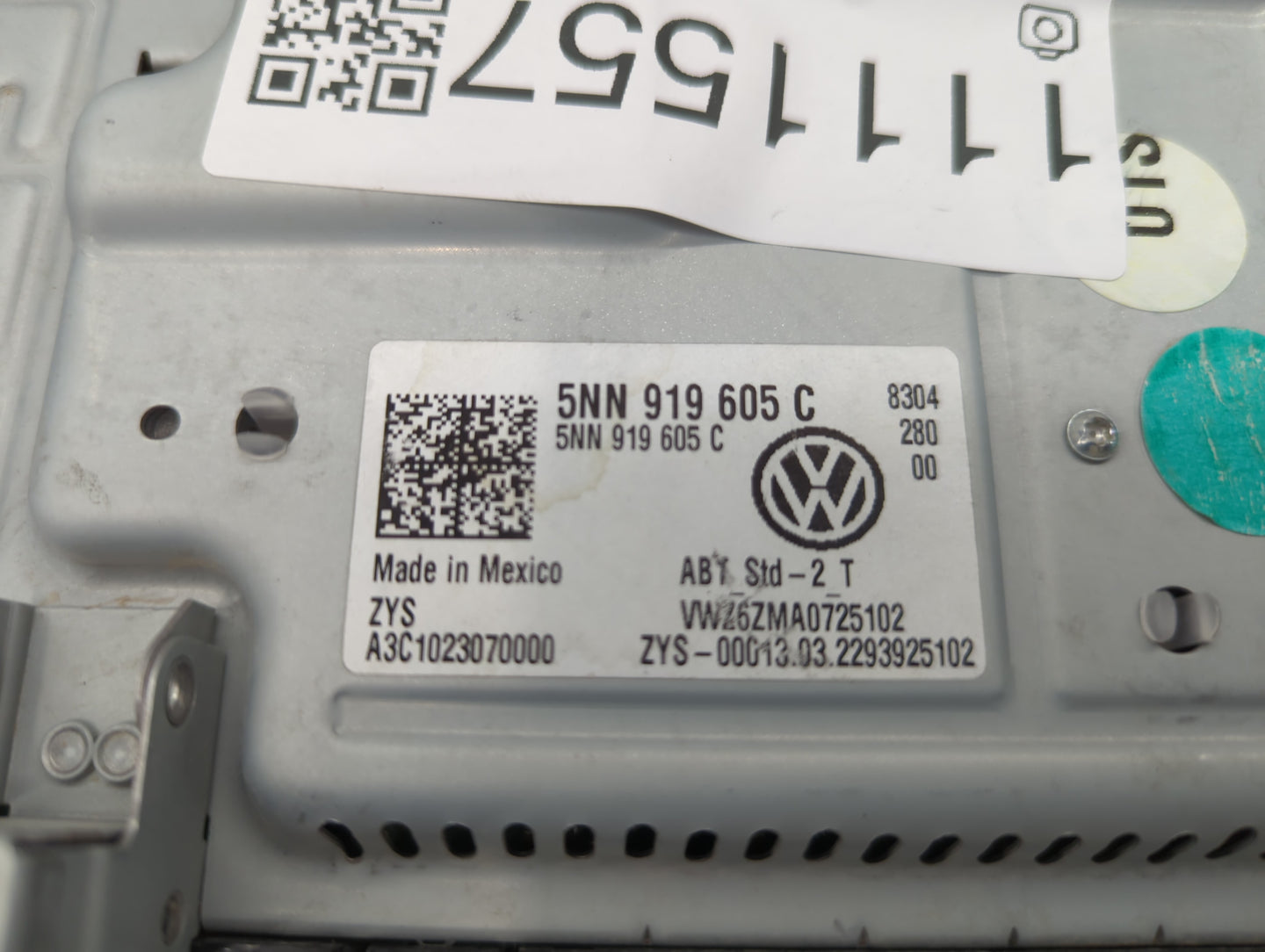 2022 Volkswagen Taos Radio AM FM Cd Player Receiver Replacement P/N:5NN 919 605 C Fits Fits 2020 2021 OEM Used Auto Parts - 