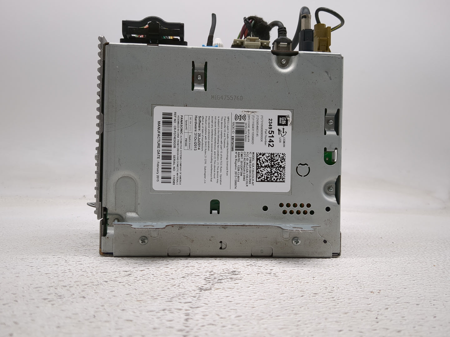 2022 Volkswagen Taos Radio AM FM Cd Player Receiver Replacement P/N:23495142 Fits Fits 2021 OEM Used Auto Parts - Oemusedaut