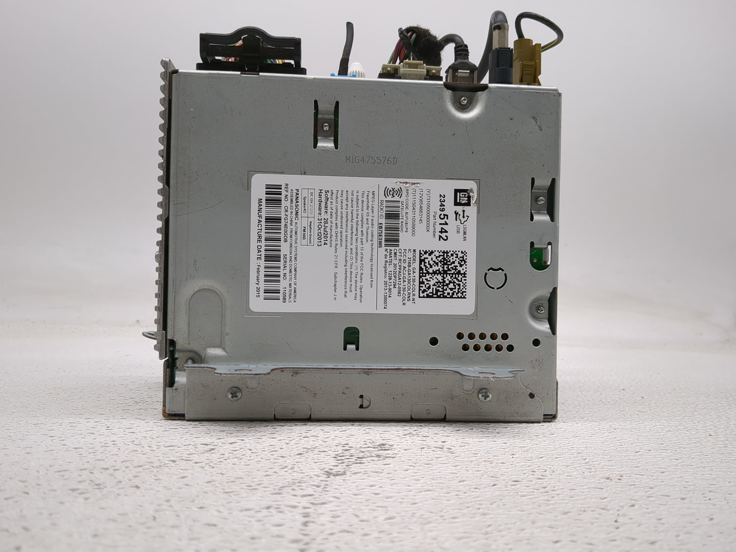 2022 Volkswagen Taos Radio AM FM Cd Player Receiver Replacement P/N:23495142 Fits Fits 2021 OEM Used Auto Parts - Oemusedaut
