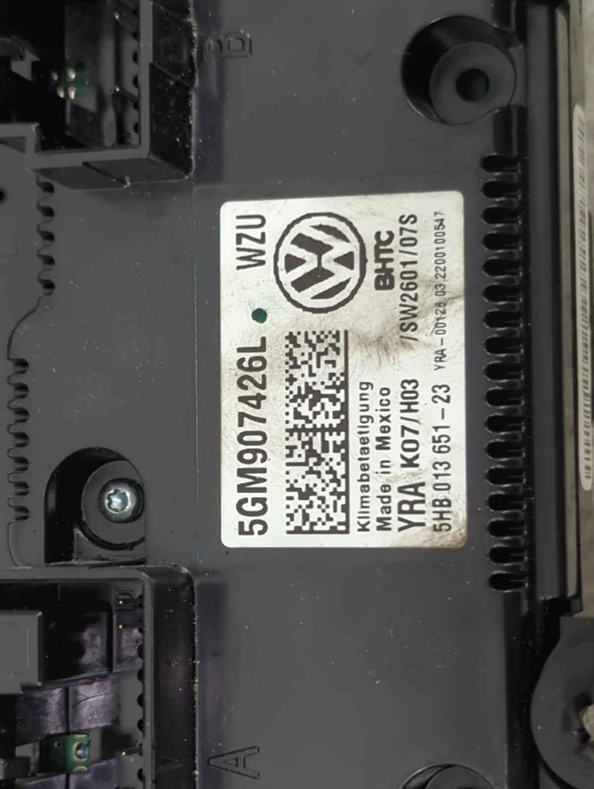 2022 Volkswagen Taos Climate Control Module Temperature AC/Heater Replacement P/N:5GM907426L 5HB013651-23, YRAK07/H03 Fits O