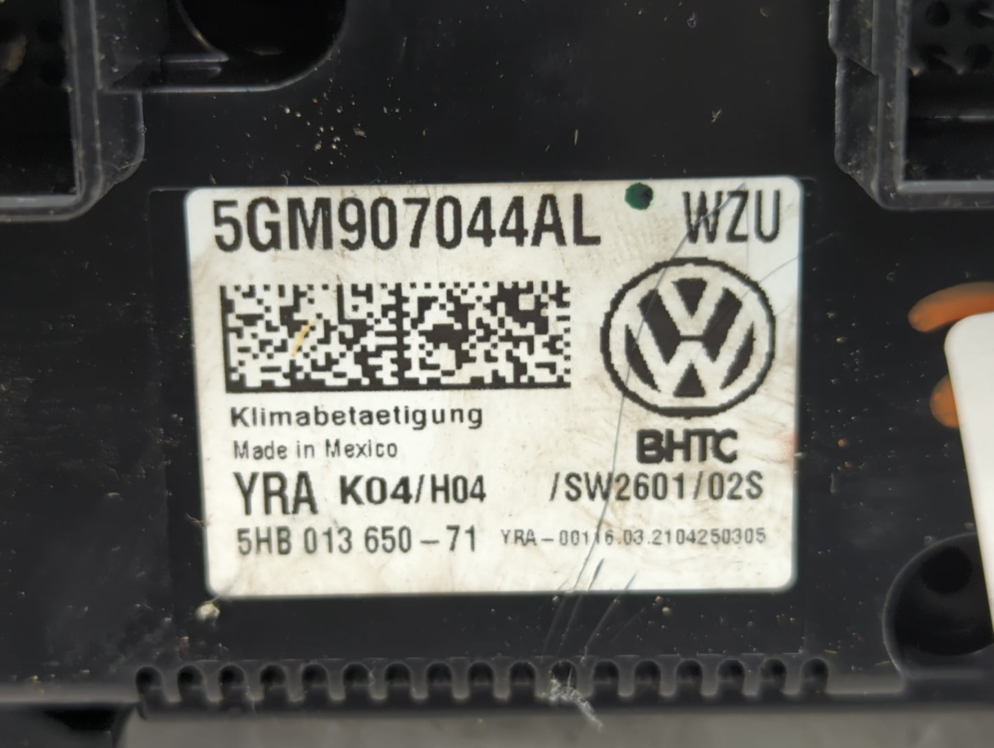 2022 Volkswagen Taos Climate Control Module Temperature AC/Heater Replacement P/N:5HB 013 650-71 5GM907044AL Fits OEM Used A