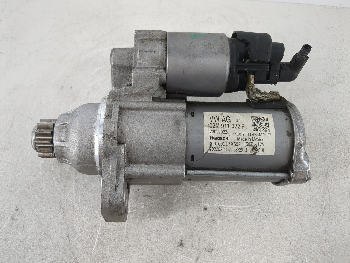 2018-2022 Volkswagen Tiguan Car Starter Motor Solenoid OEM P/N:02M 911 022 Fits Fits 2018 2019 2020 2021 2022 OEM Used Auto 