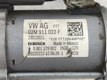 2018-2022 Volkswagen Tiguan Car Starter Motor Solenoid OEM P/N:02M 911 022 Fits Fits 2018 2019 2020 2021 2022 OEM Used Auto Parts