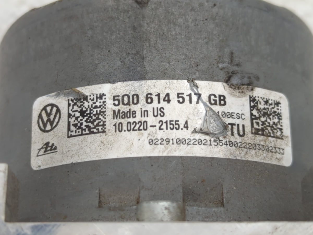2021-2022 Volkswagen Tiguan Anti-Lock Brake ABS Pump Module Actuator OEM P/N:5Q0 614 517 GB Fits Fits 2021 2022 OEM Used Aut