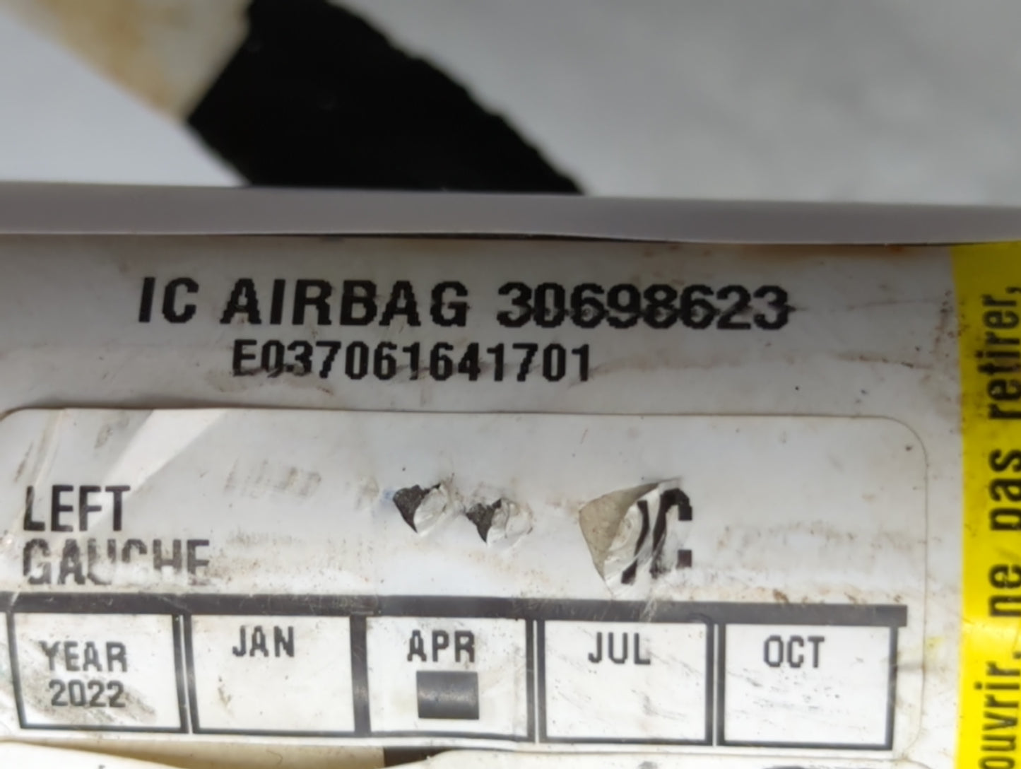 2022 Volvo S40 Air Bag Driver Left Steering Wheel Mounted - Oemusedautoparts1.com