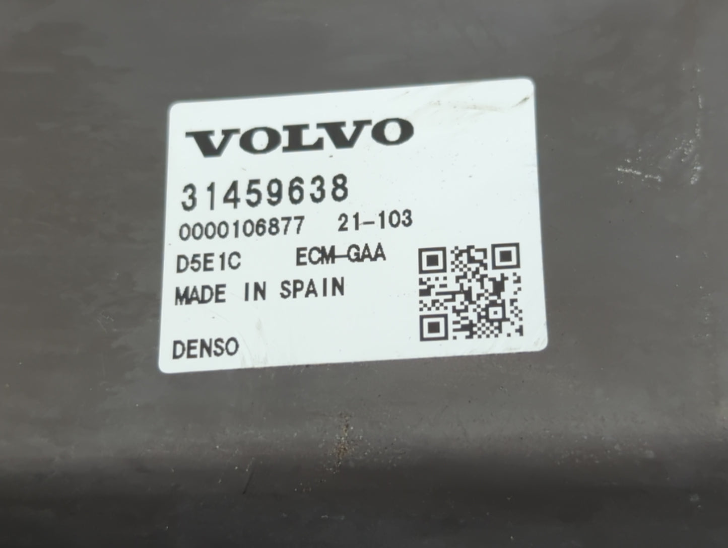 2022 Volvo V60 PCM Engine Control Computer ECU ECM PCU OEM P/N:31459638 Fits OEM Used Auto Parts - Oemusedautoparts1.com