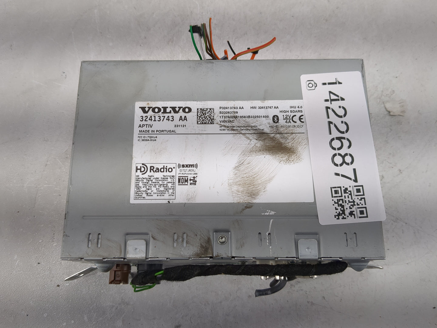 2019-2021 Volvo Xc60 Radio AM FM Cd Player Receiver Replacement P/N:32413743AA Fits Fits 2019 2020 2021 OEM Used Auto Parts 