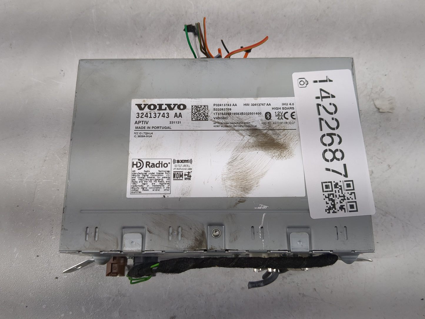 2019-2021 Volvo Xc60 Radio AM FM Cd Player Receiver Replacement P/N:32413743AA Fits Fits 2019 2020 2021 OEM Used Auto Parts 