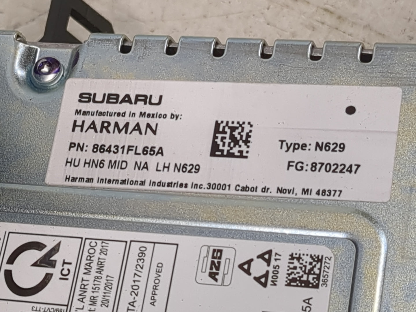 2023 Impreza Radio AM FM Cd Player Receiver Replacement Fits Fits 2021 2022 OEM Used Auto Parts - Oemusedautoparts1.com