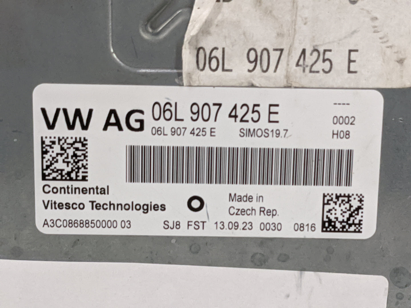 2023 Audi Q7 PCM Engine Control Computer ECU ECM PCU OEM P/N:06L907425E Fits OEM Used Auto Parts - Oemusedautoparts1.com