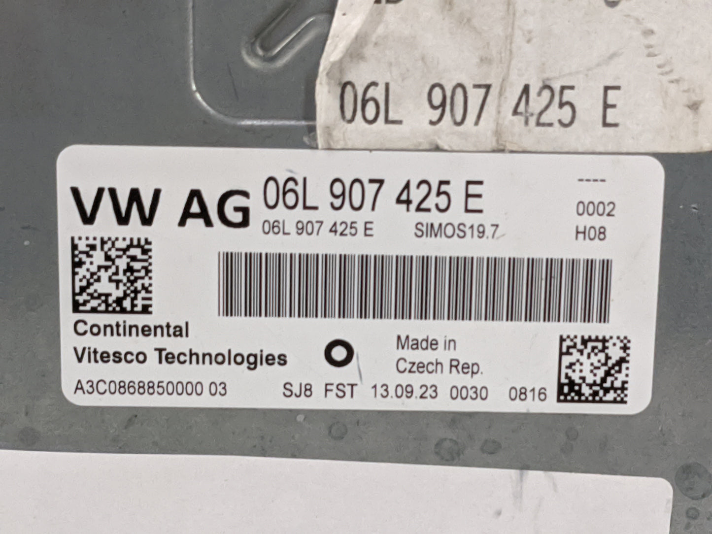 2023 Audi Q7 PCM Engine Control Computer ECU ECM PCU OEM P/N:06L907425E Fits OEM Used Auto Parts - Oemusedautoparts1.com