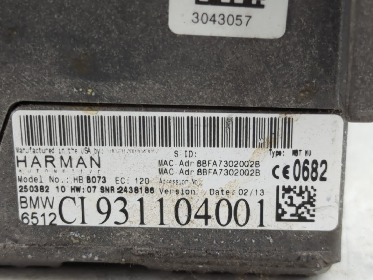 2013 Bmw 740i Radio AM FM Cd Player Receiver Replacement P/N:C931104001 Fits Fits 2012 2014 OEM Used Auto Parts - Oemusedaut