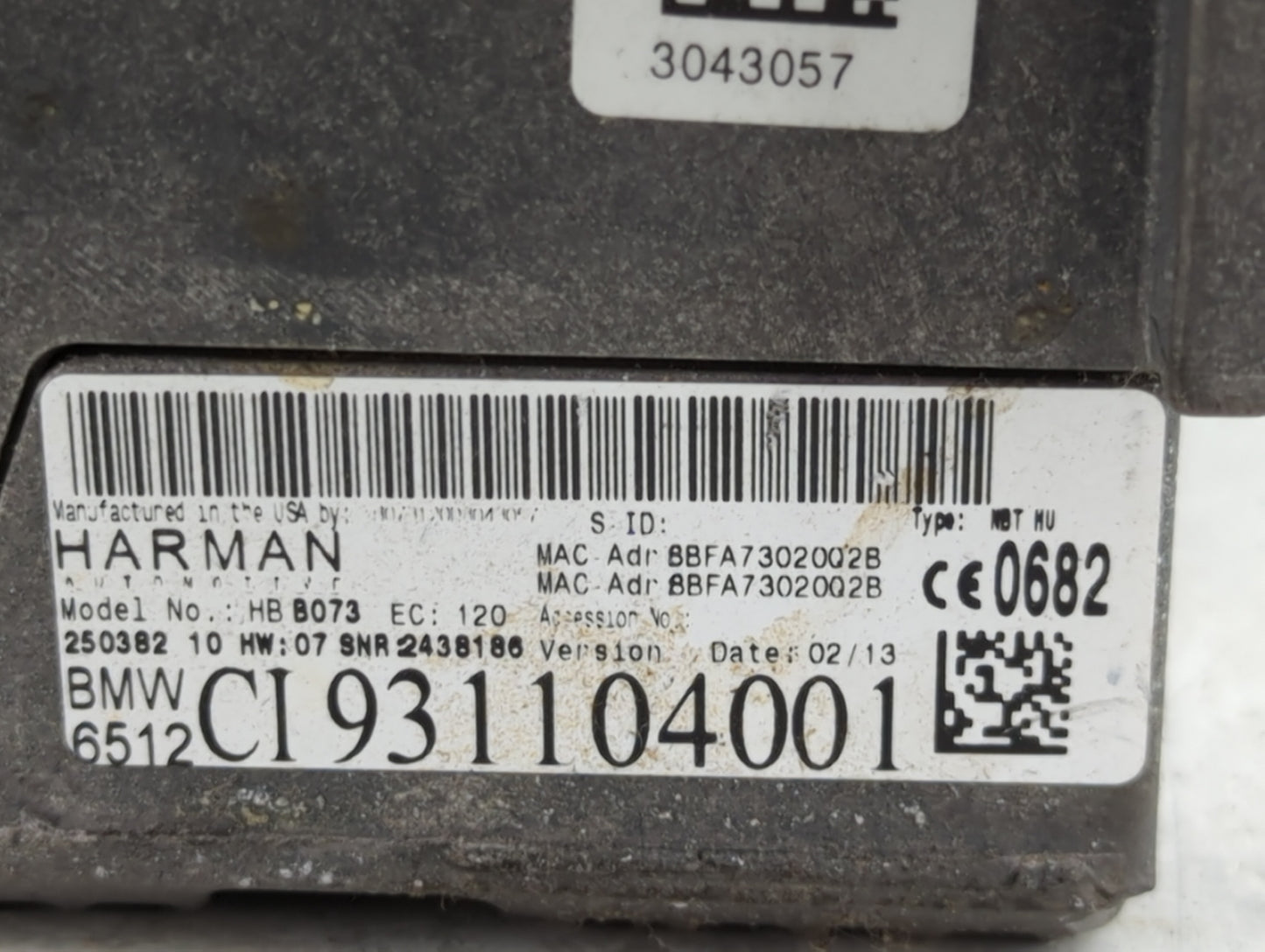 2013 Bmw 740i Radio AM FM Cd Player Receiver Replacement P/N:C931104001 Fits Fits 2012 2014 OEM Used Auto Parts - Oemusedaut
