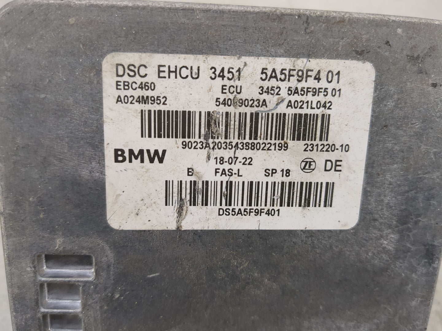 2023 Bmw X3 ABS Pump Control Module Replacement P/N:5A5F9F4 01 Fits OEM Used Auto Parts - Oemusedautoparts1.com