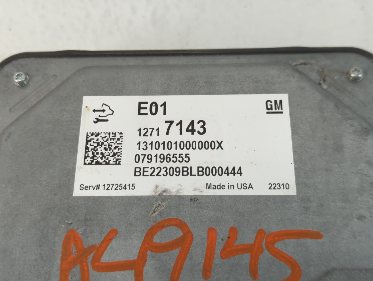 2020 Cadillac Ct4 PCM Engine Control Computer ECU ECM PCU OEM P/N:079196555 E0112717143, 12717143 Fits Fits 2021 OEM Used Au