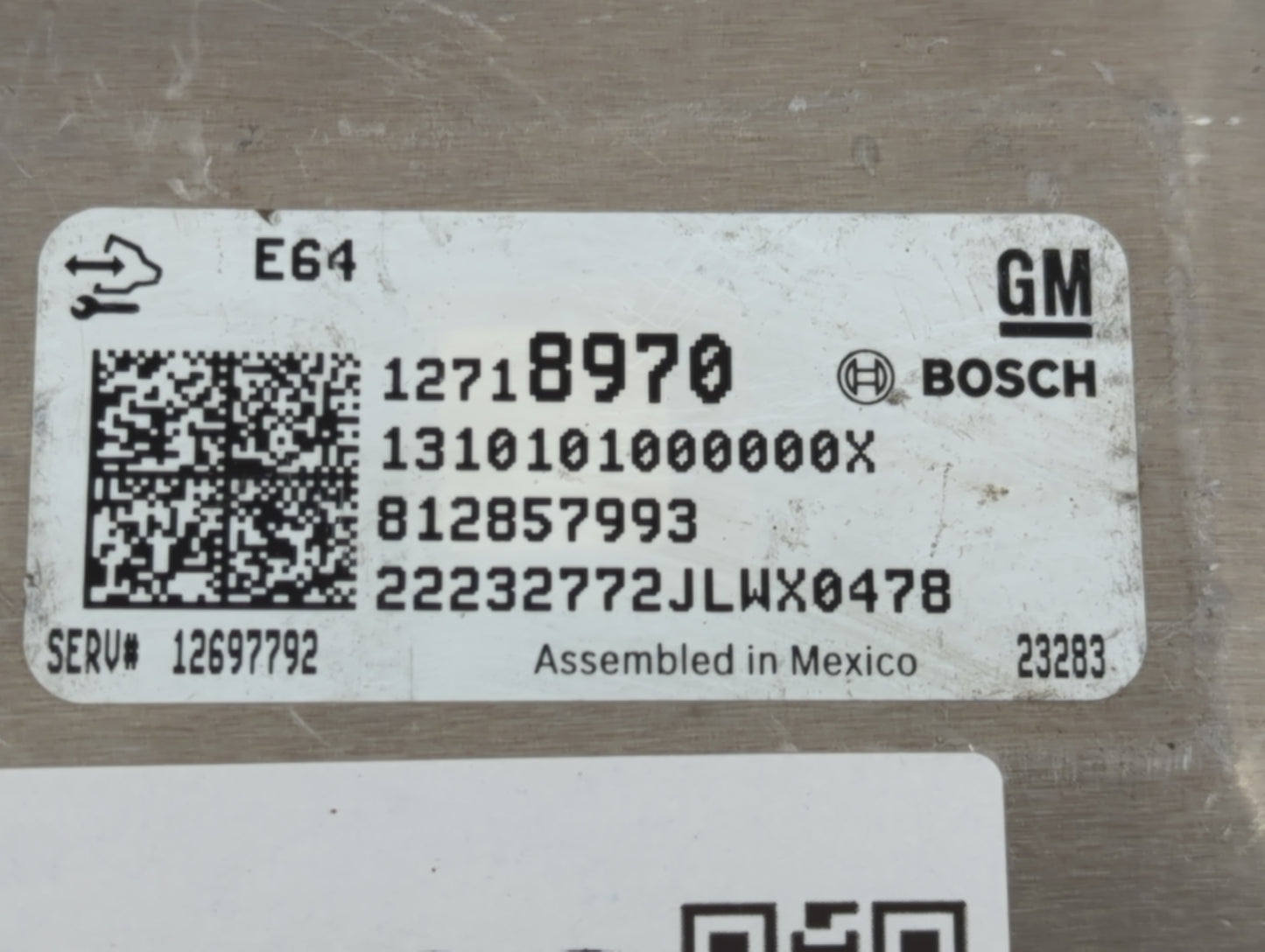 2023 Chevrolet Bolt Ev PCM Engine Control Computer ECU ECM PCU OEM P/N:12718970 Fits OEM Used Auto Parts - Oemusedautoparts1