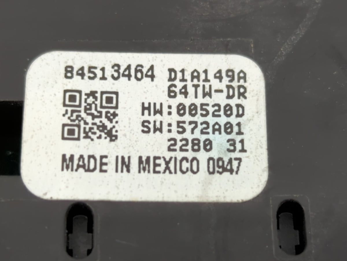 2018-2022 Chevrolet Equinox Master Power Window Switch Replacement Driver Side Left P/N:84513464 Fits OEM Used Auto Parts - 