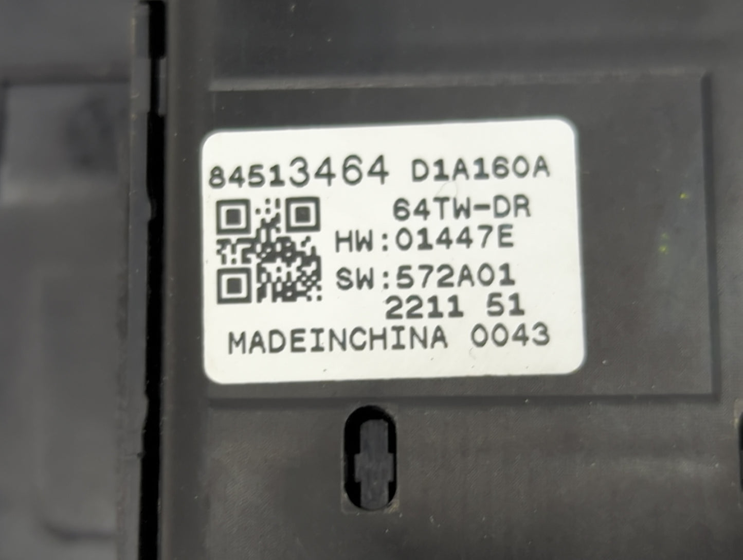 2016-2021 Chevrolet Malibu Master Power Window Switch Replacement Driver Side Left P/N:84513464 Fits OEM Used Auto Parts - O