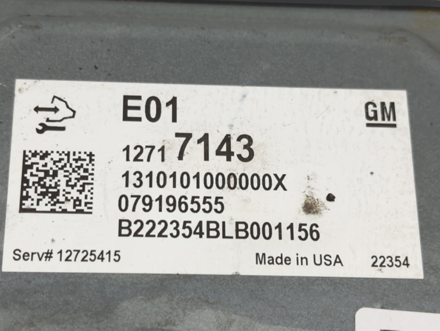 2023 Chevrolet Silverado 1500 PCM Engine Control Computer ECU ECM PCU OEM P/N:079196555 12717143 Fits OEM Used Auto Parts - 
