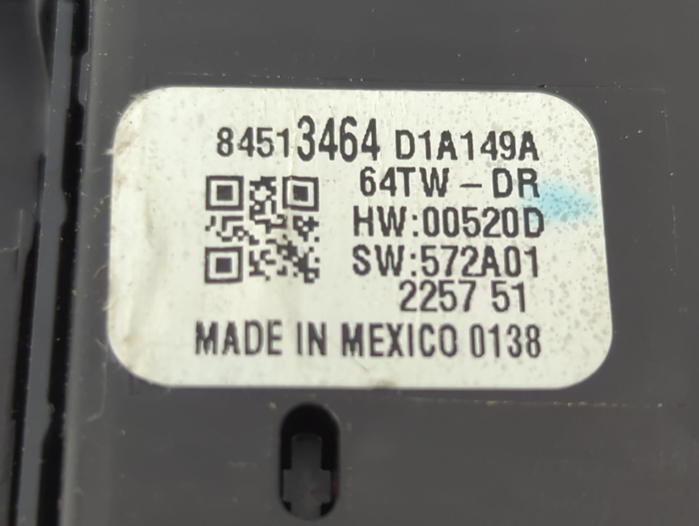 2018-2022 Chevrolet Traverse Master Power Window Switch Replacement Driver Side Left P/N:84513464 Fits OEM Used Auto Parts -