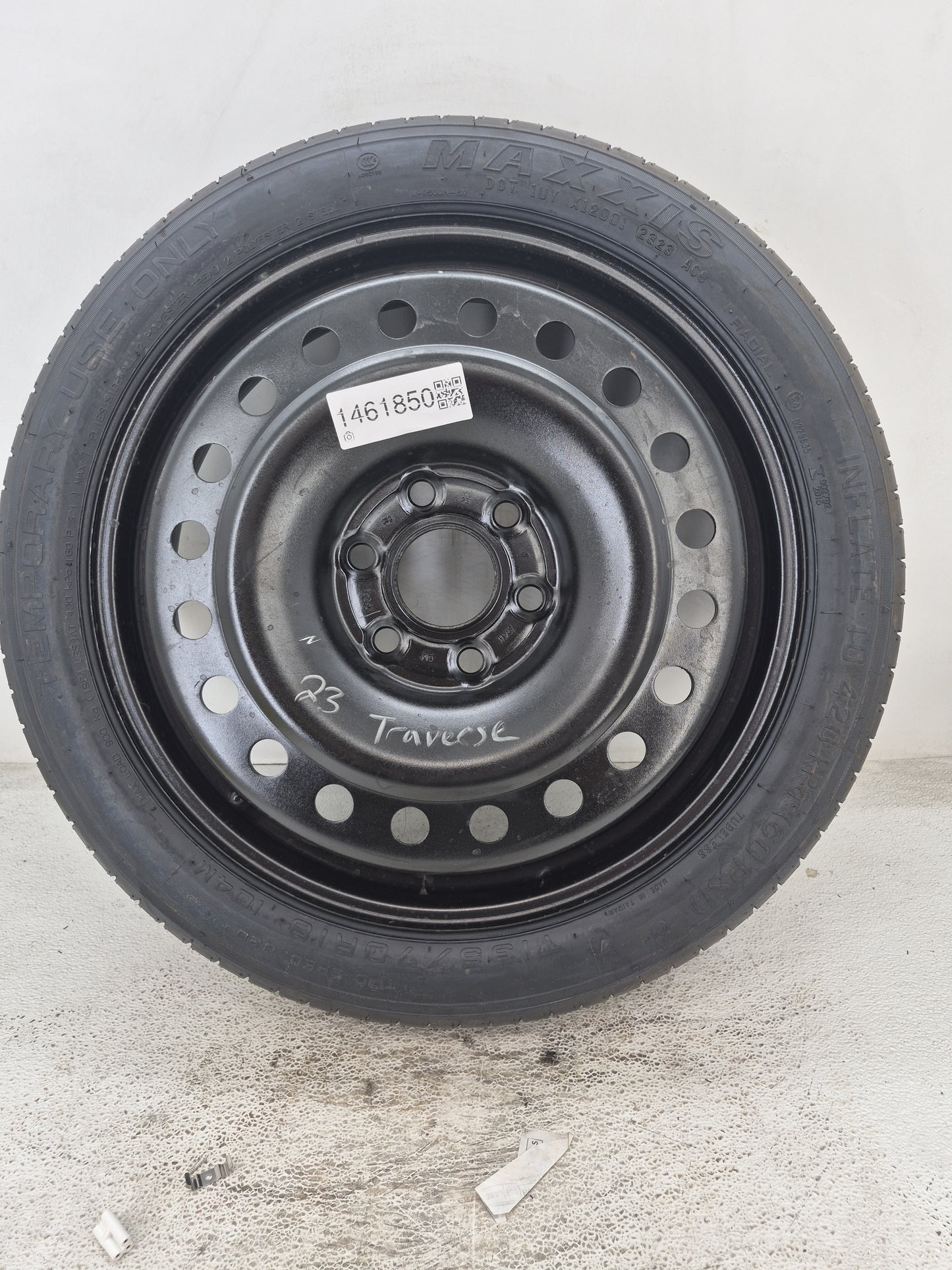 2018-2022 Chevrolet Traverse Spare Donut Tire Wheel Rim Oem Black - Oemusedautoparts1.com