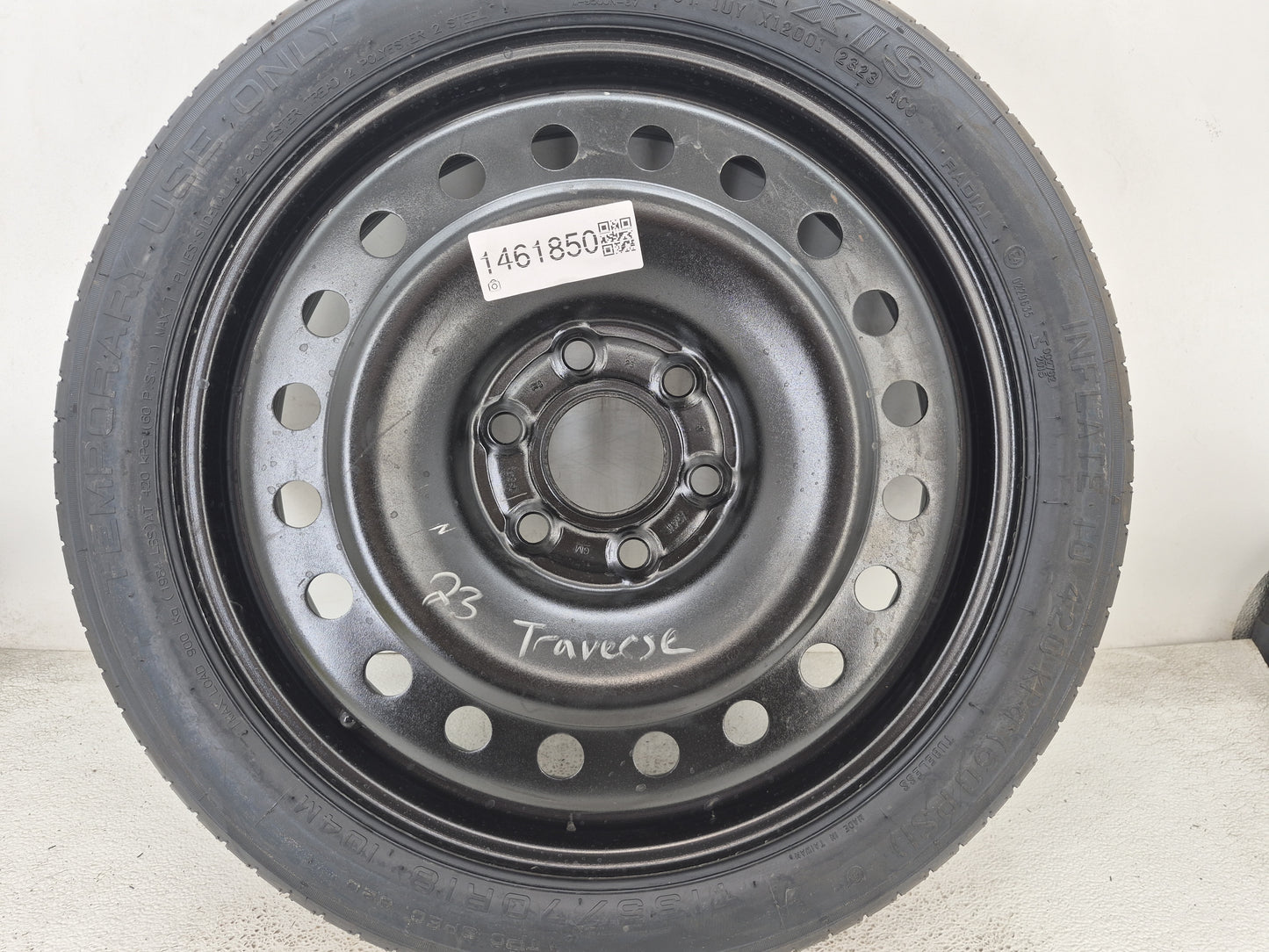 2018-2022 Chevrolet Traverse Spare Donut Tire Wheel Rim Oem Black - Oemusedautoparts1.com