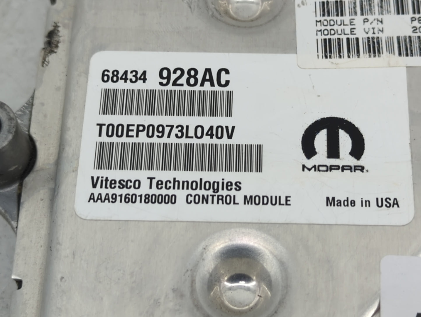 2020-2022 Chrysler Pacifica PCM Engine Control Computer ECU ECM PCU OEM P/N:68434928AC Fits Fits 2020 2021 2022 OEM Used Aut