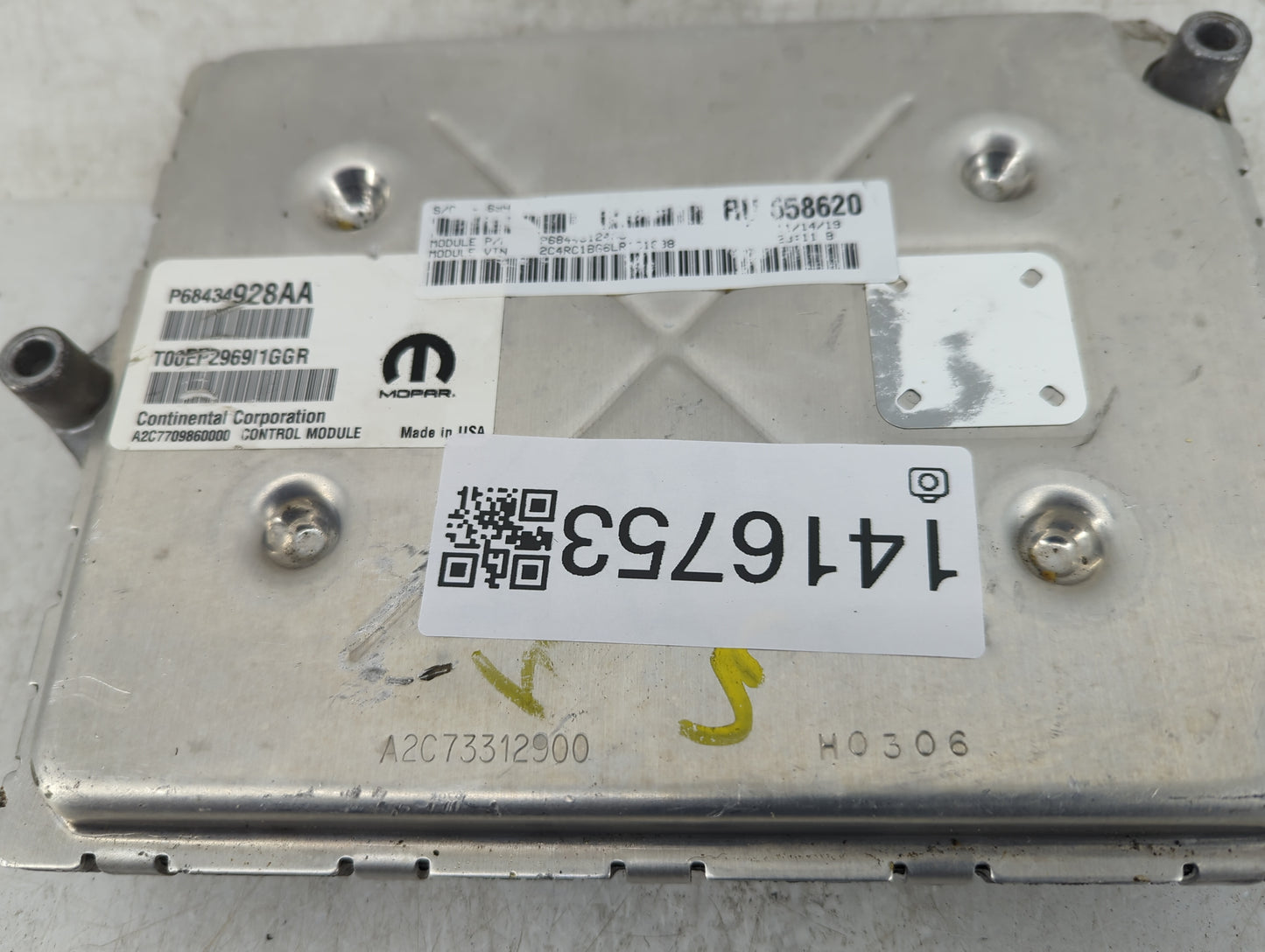 2020-2022 Chrysler Pacifica PCM Engine Control Computer ECU ECM PCU OEM P/N:68434928AC Fits Fits 2020 2021 2022 OEM Used Aut