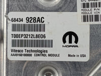 2020-2022 Chrysler Pacifica PCM Engine Control Computer ECU ECM PCU OEM P/N:68434928AC P68700306AB Fits Fits 2020 2021 2022 