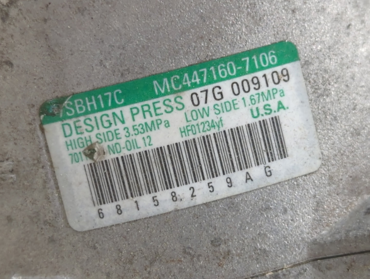 2015-2022 Dodge Challenger Air Conditioning A/c Ac Compressor Oem - Oemusedautoparts1.com