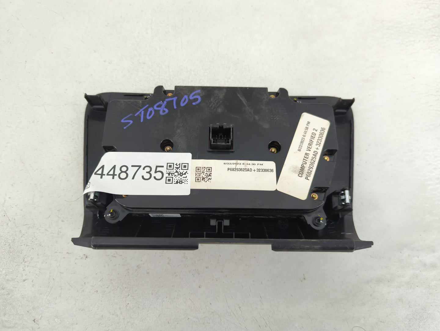 2017-2022 Dodge Charger Climate Control Module Temperature AC/Heater Replacement P/N:P68293625AD 32330636 Fits OEM Used Auto