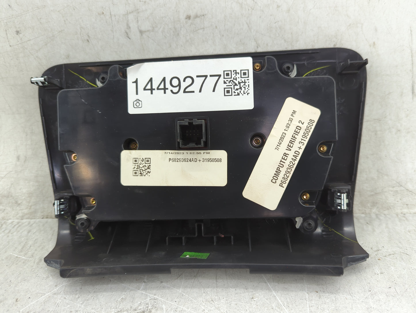 2017-2022 Dodge Charger Climate Control Module Temperature AC/Heater Replacement P/N:P68293624AD Fits OEM Used Auto Parts - 