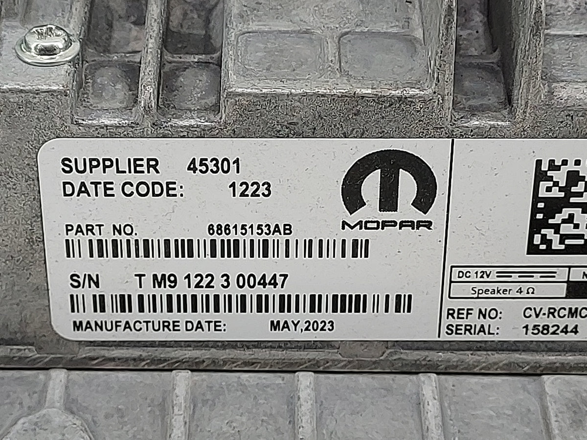 2023 Dodge Charger Information Display Screen 1475525 - Oemusedautoparts1.com