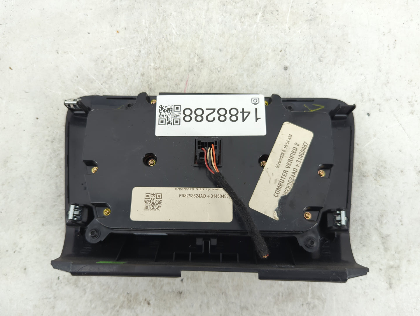 2017-2022 Dodge Charger Climate Control Module Temperature AC/Heater Replacement P/N:P68293524AD 31460487 Fits OEM Used Auto
