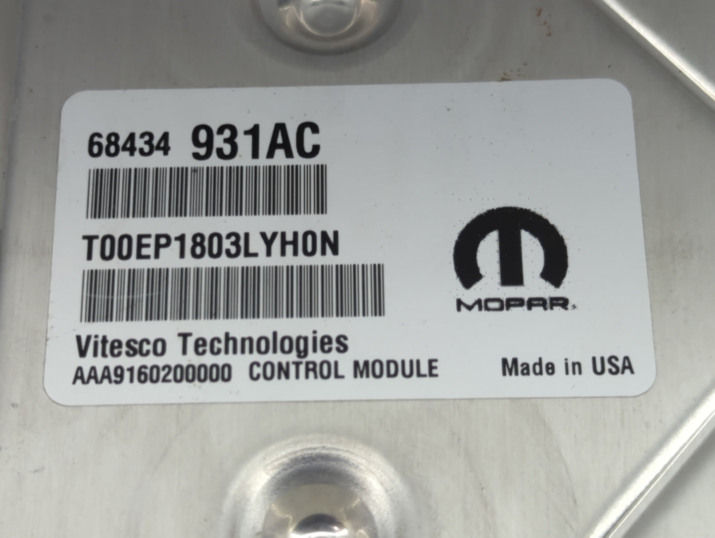 2020-2022 Dodge Durango PCM Engine Control Computer ECU ECM PCU OEM P/N:68434931AC T00EP1803LYH0N Fits Fits 2020 2021 2022 O