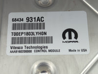 2020-2022 Dodge Durango PCM Engine Control Computer ECU ECM PCU OEM P/N:68434931AC T00EP1803LYH0N Fits Fits 2020 2021 2022 O