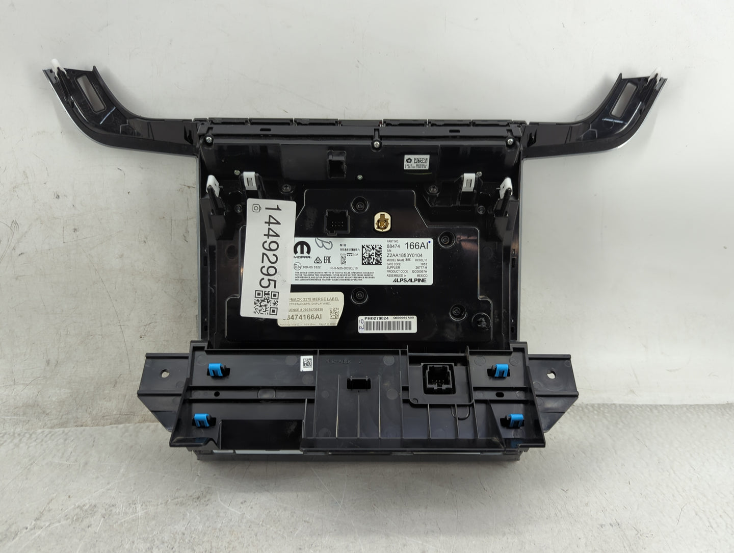 2023 Dodge Durango Climate Control Module Temperature AC/Heater Replacement P/N:68474166AI Z2AA1853Y0104 Fits OEM Used Auto 
