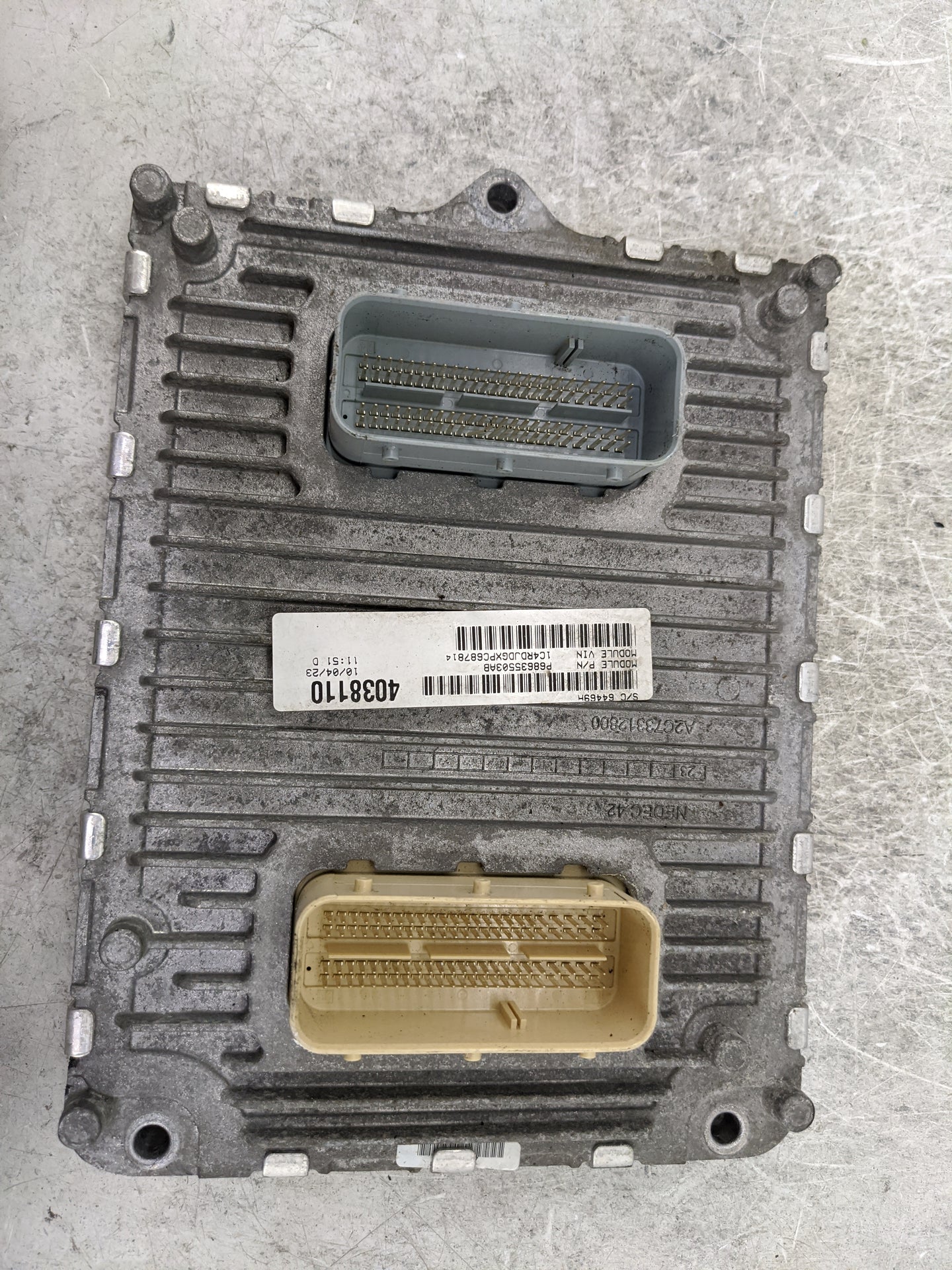 2020-2022 Dodge Durango PCM Engine Control Computer ECU ECM PCU OEM P/N:68434931AC T00EP2713MAISA Fits Fits 2020 2021 2022 O
