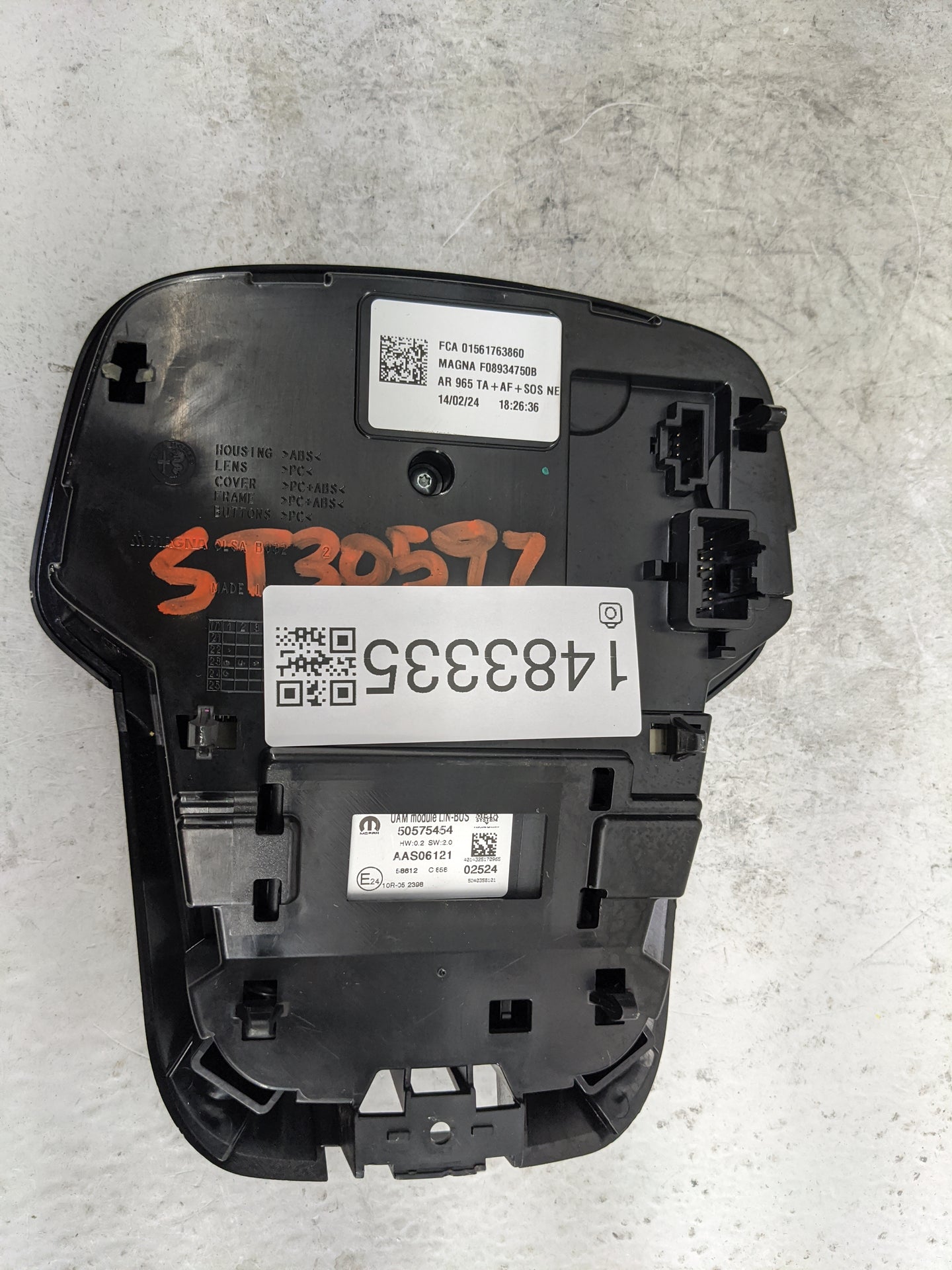 2023 Dodge Hornet Overhead Console W/rear Climate Control - Oemusedautoparts1.com