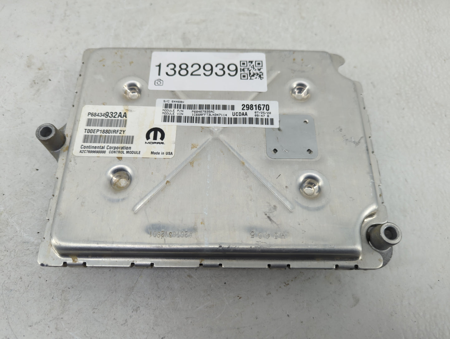 2023 Dodge Ram 1500 PCM Engine Control Computer ECU ECM PCU OEM P/N:P68434932AA Fits Fits 2021 2022 OEM Used Auto Parts - Oe