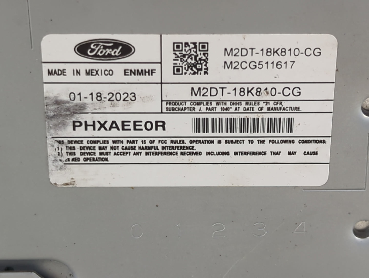 2021 Ford Bronco Radio AM FM Cd Player Receiver Replacement P/N:M2DT-18K810-CG M2CG511617, PHXAEE0R Fits OEM Used Auto Parts