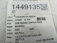 2023 Ford Bronco Radiator Coolant Overflow Expansion Tank Bottle - Oemusedautoparts1.com